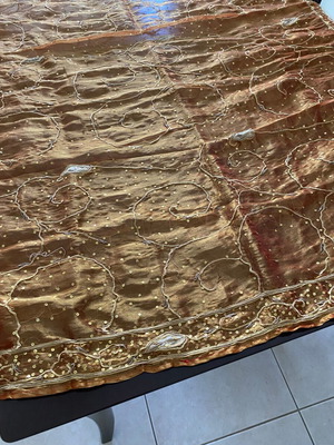 Vintage embroidered decorative tablecloth 158×106 cm