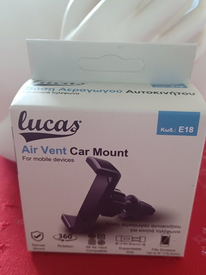 Lucas Car Phone Mount New, 360° Rotation, Air Vent Holder