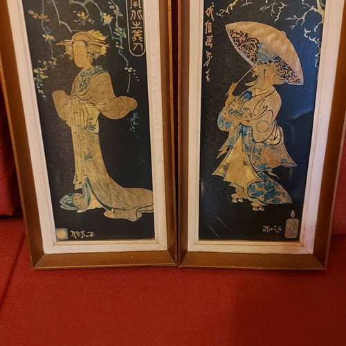 Chinese handmade vintage frames used, set of 2
