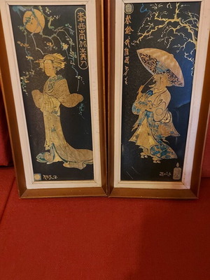 Chinese handmade vintage frames used, set of 2