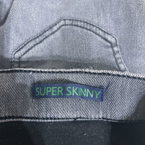 Benetton Dark Grey Ripped Knee Stretchy Skinny Jeans like new