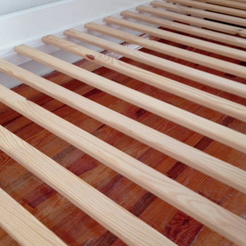 Baby furniture set with convertible crib bed and two-door wardrobe