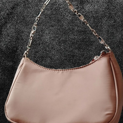 Small shoulder bag A To Z Greek new, beige, with 2 straps