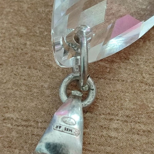 Swarovski crystal pendant with Italian 925 silver base