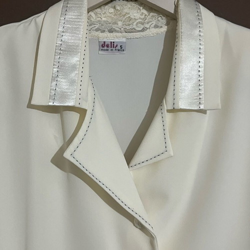 Muslin shirt and short-sleeve shirt set size Xlarge, very good condition, creamy white