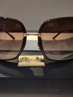 Chopard sunglasses with Swarovski crystals, like new, brown gradient lenses