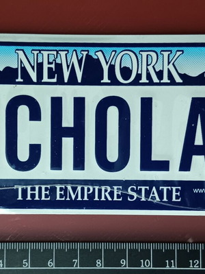 Συλλεκτική αναμνηστική πινακίδα New York καινούργια με όνομα Nicholas