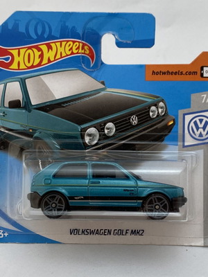 Volkswagen Golf MK2 blue Hot Wheels car