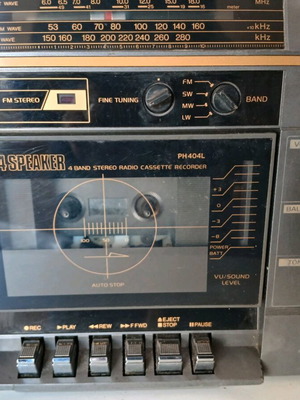 Fisher portable radio cassette refurbished in very good condition