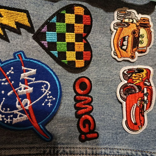 Iron Patch Set new, Rolling Stones and Cars designs