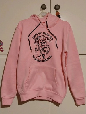 Sons of Anarchy pink hoodie like new without tags, size M