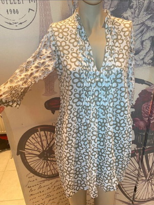 Cotton Shirt Dress like new, beige and khaki, size S