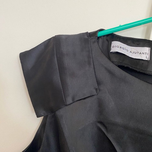 Satin dress black like new, size L