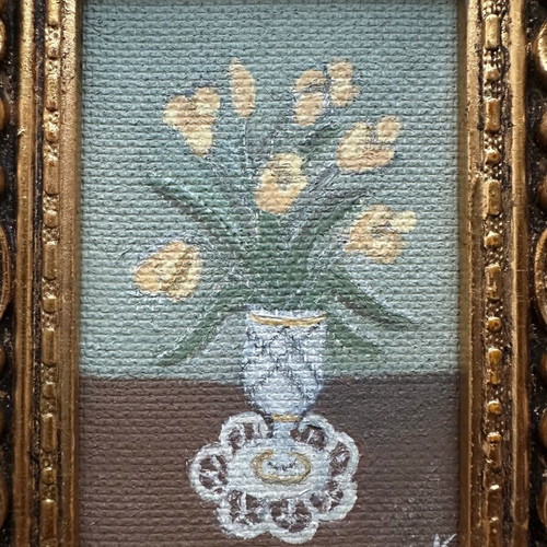 Small painting with frame like new, vintage, retro