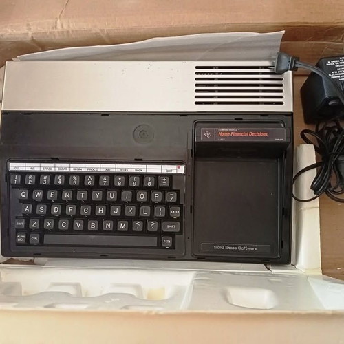 Texas Instruments TI99/4A used 16-bit retro computer with Command Module