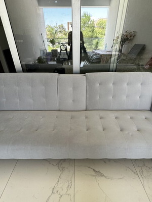 Modern Sofa Bed Light Gray Like New