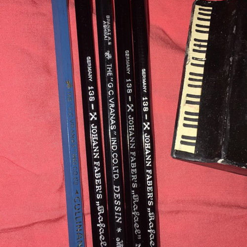 Faber black pencils new, set of 5 pieces