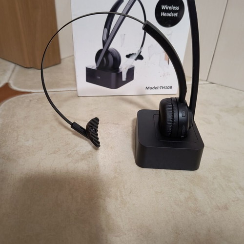 Wireless Headset TH10B with Microphone, 30h Battery, Bluetooth 5.2, Noise Cancellation