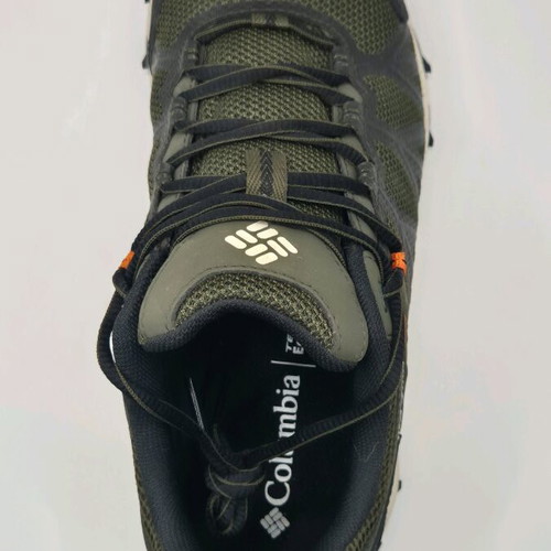 Columbia Peakfreak 2 hiking shoes, size 42, black and green