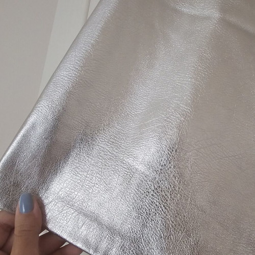 Marks & Spencer faux leather skirt silver size 16 like new