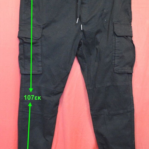H&M men's pants black size L new Regular Fit Cargo