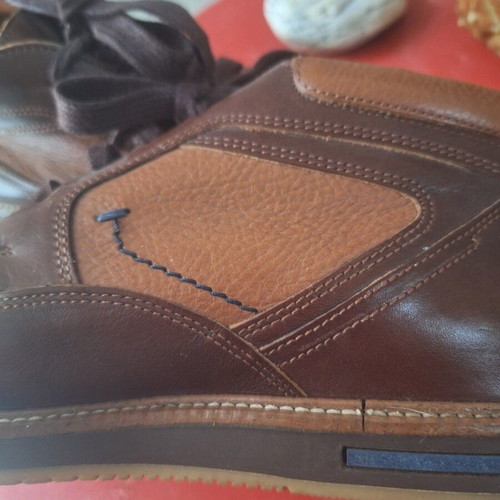 Damiani men's boots in cognac with black pair gift like new