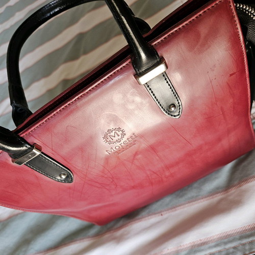 Moretti Milano leather handmade handbag like new