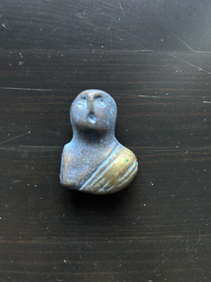 Bronze pin by artist Patrikalakis Faidon like new, blue