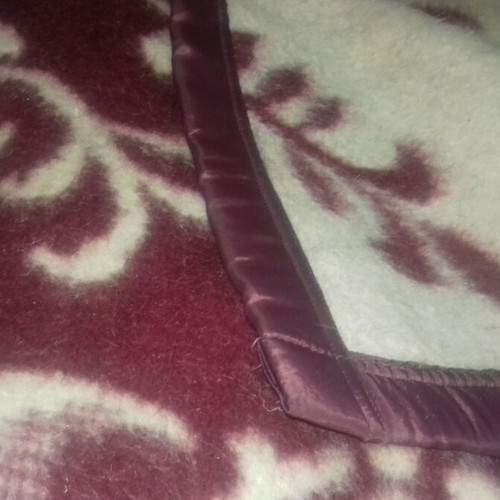 Double blanket genuine wool reversible new