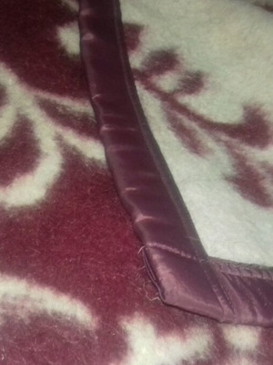 Double blanket genuine wool reversible new