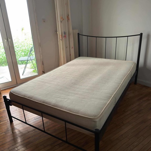 Metal double bed 130×200 cm new with Swedish slats