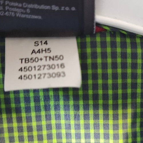 The North Face men's shirt size L, green-black check, like new