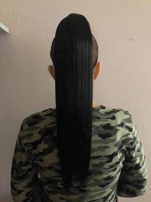 Extension ponytail new, 60 cm, 100 g, black color