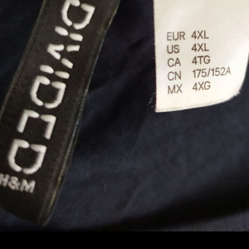 H&M Divided women's plus size 4XL cropped sports top, navy with red and white stripes