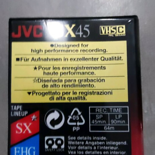 JVC SX-45 VHS cassettes new, sealed