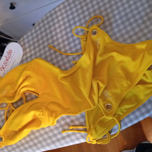 Scandalo one-piece swimsuit new, yellow