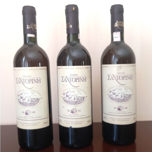 Sigalas Domain Santorini Assyrtiko 2003 like new, pack of 3 bottles