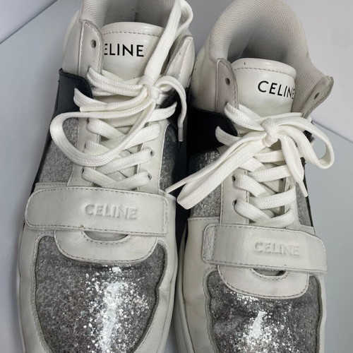 Celine leather sneakers like new, size 40, white