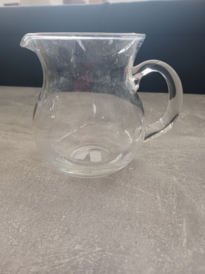 Glass pitcher used, height 12.5 cm