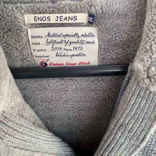 Knitted cardigan with fleece lining like new, gray, size XL
