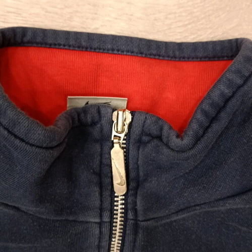Nike quarter-zip sweatshirt used, vintage navy and red colorblock