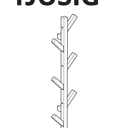 Tjusig coat rack black, new