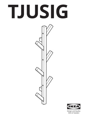 Tjusig coat rack black, new