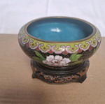 Cloisonné decorative vases used, set of 3 pieces