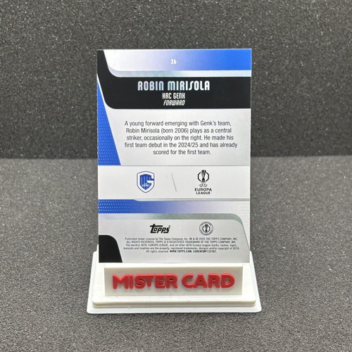 2025 Topps UEFA CC Robin Mirisola RC #26 Genk near mint
