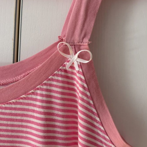 Nightgown cotton mako size M, like new, red and pink
