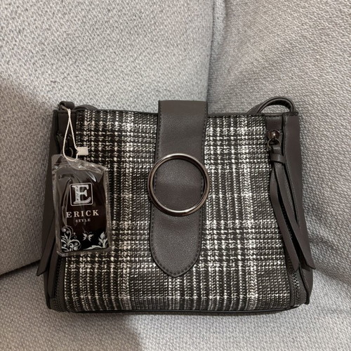 Erick Style Women's Shoulder Crossbody Bag new, plaid design