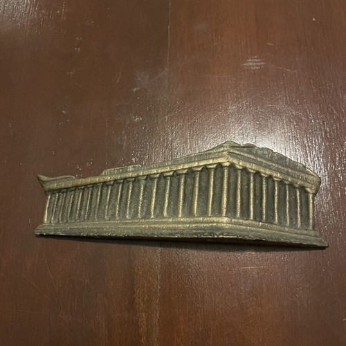 Collectible bronze paperweight Parthenon 7 years Club Hotel Casino Loutraki