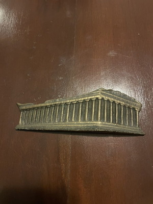 Collectible bronze paperweight Parthenon 7 years Club Hotel Casino Loutraki