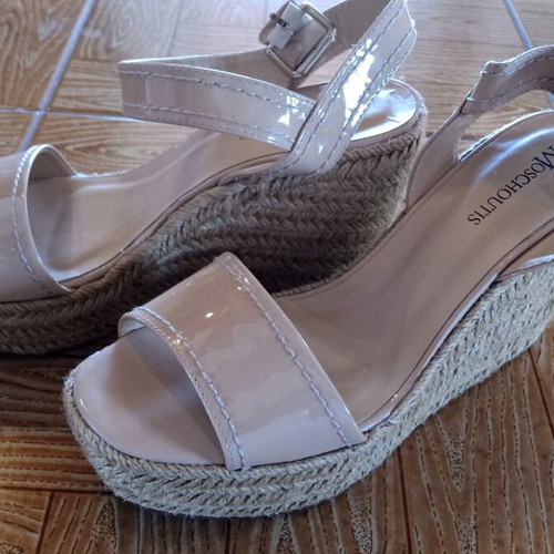 Moschoutis beige platform sandals No38 new